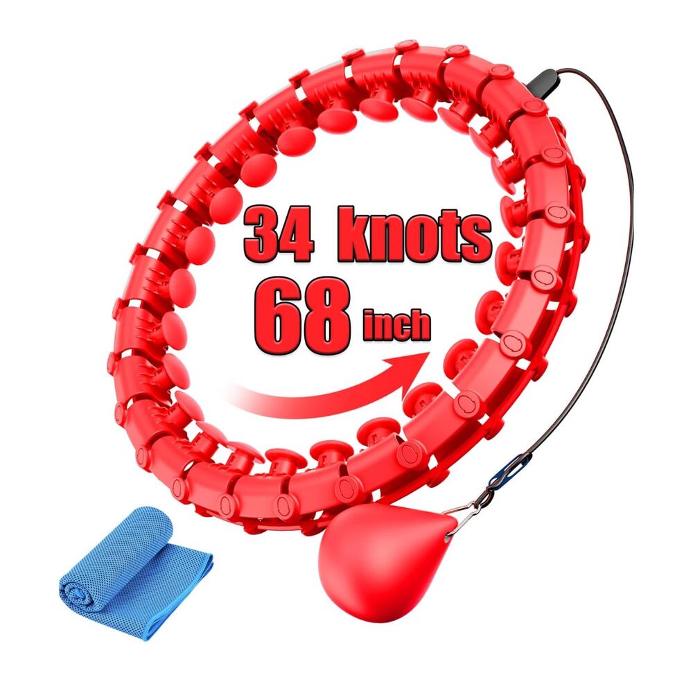 68inch 34 Knots Plus Size Silent Weighted Infinity Hula for Adults Weight Loss